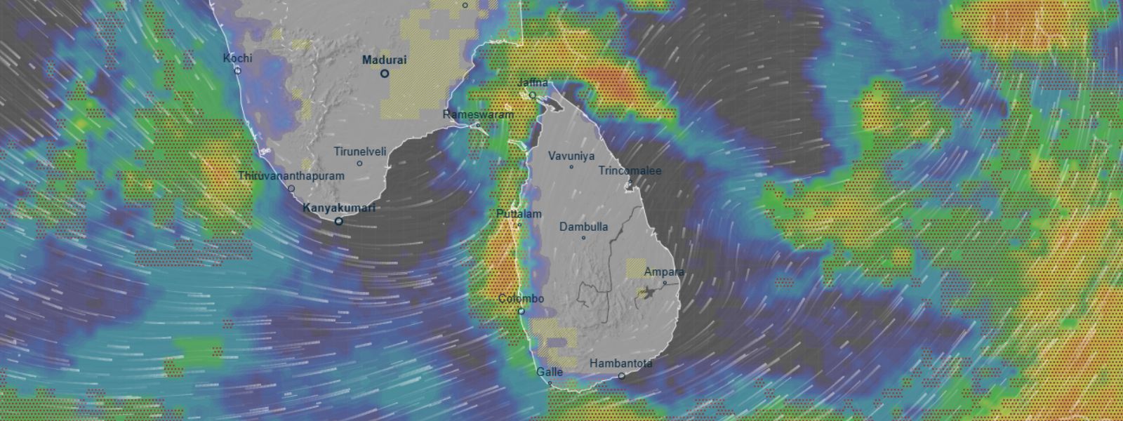 Low-Pressure System Near Sri Lanka
